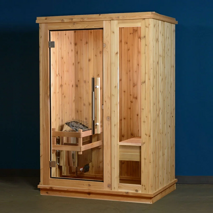 Logan 1-Person Indoor Sauna in Rustic Cedar