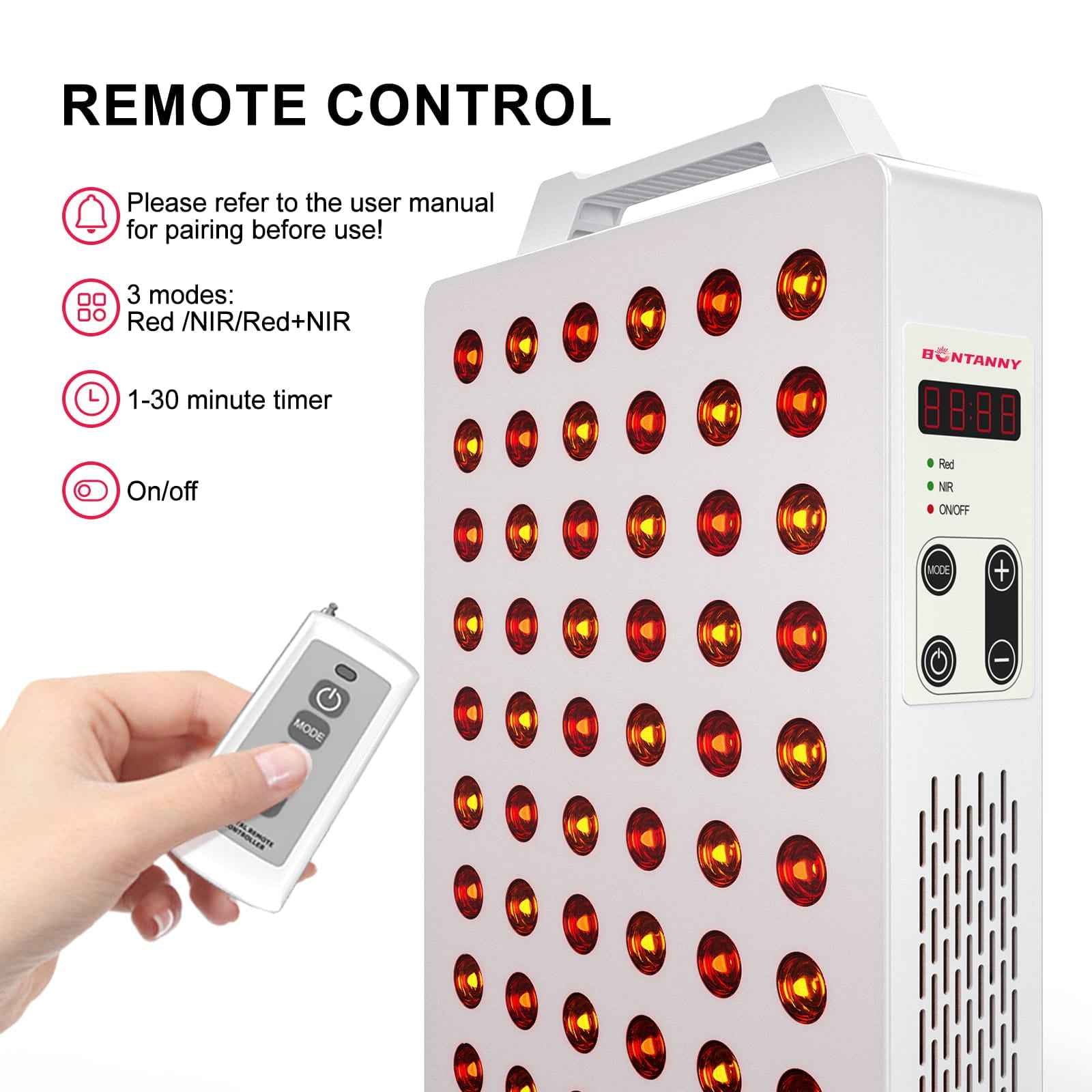 BO-300 Red Light Therapy Panel - Advanced 5 Wavelengths (630–850Nm) for Optimal Results