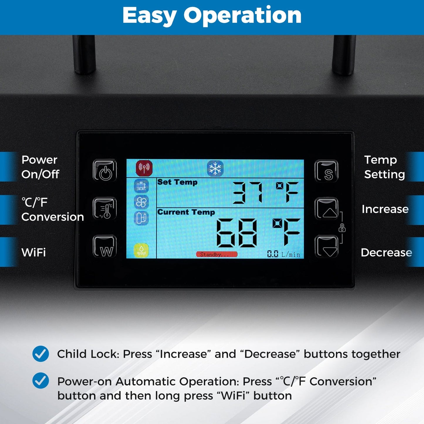 4/5 HP Ice Bath Water Chiller for Cold Plunge Tubs with Compressor-Black