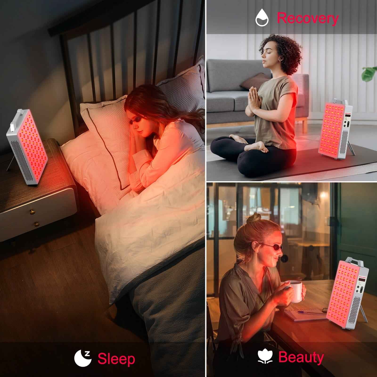 BO-300 Red Light Therapy Panel - Advanced 5 Wavelengths (630–850Nm) for Optimal Results