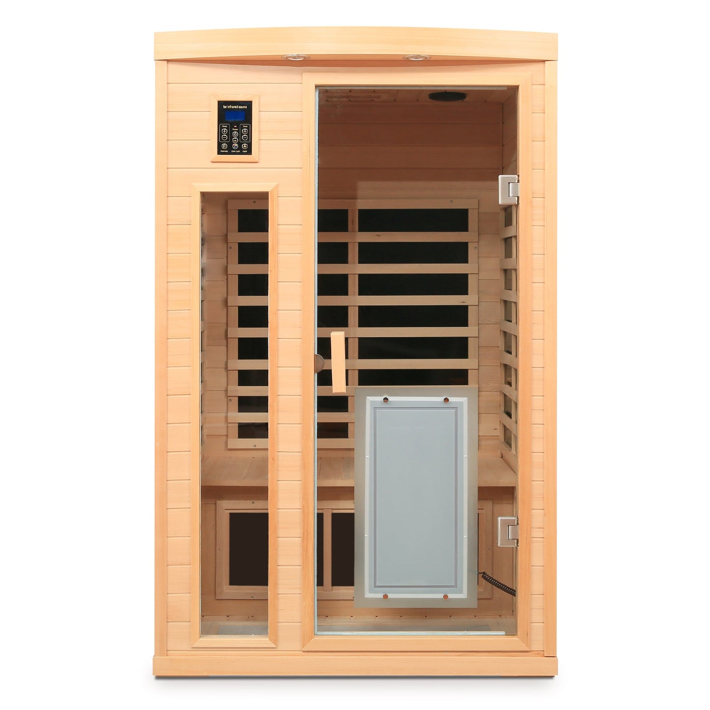 Low EMF Hemlock Wood Far-Infrared Indoor Two-Person Sauna Room
